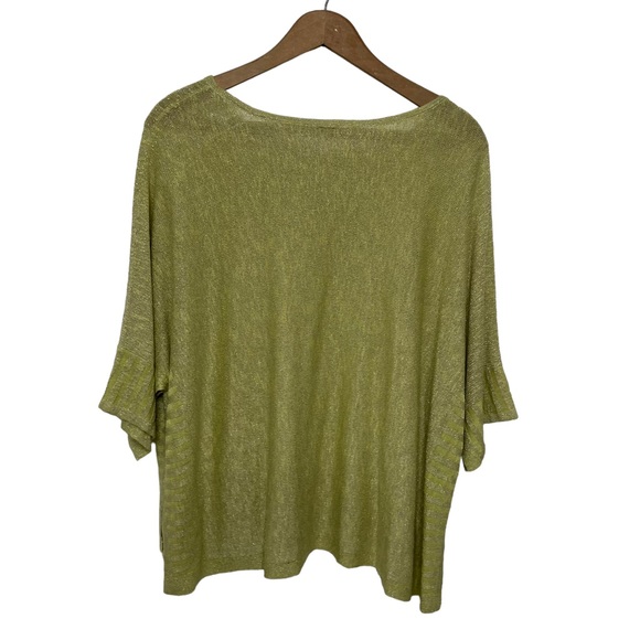 Anthropologie Alicia Shimmer Knit Pullover in Chartreuse - Picture 4 of 11
